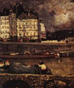 James Wilson Morrice The Left Branch of the Seine before the Place Dauphine Norge oil painting reproduction